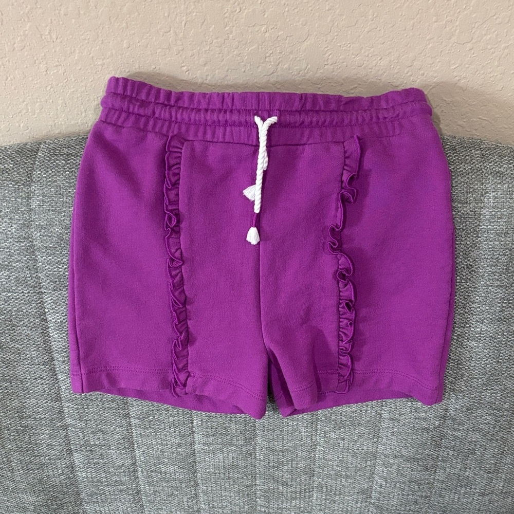 Vibrant Purple Kids' Ruffle Shorts